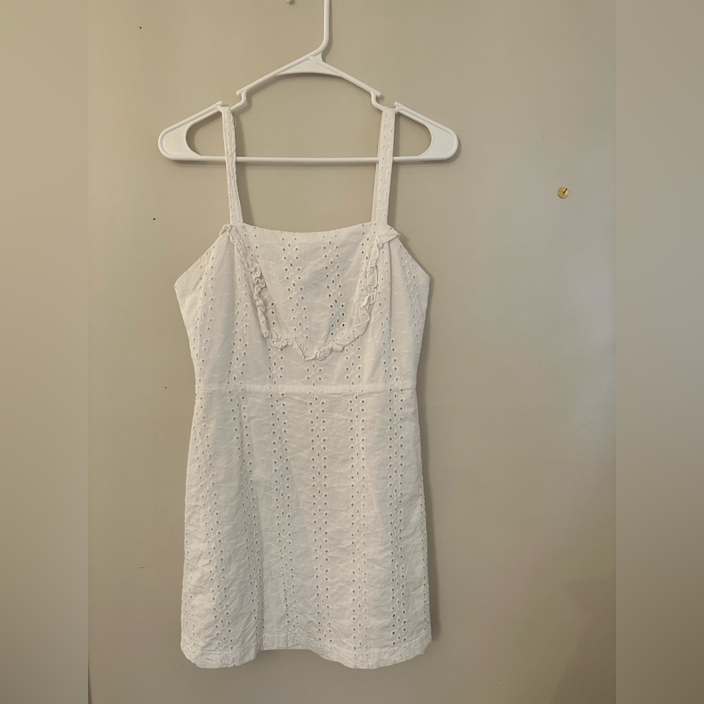 WHITE EYELET DRESS